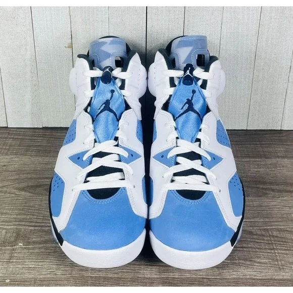 New Nike Air Jordan 6 Retro UNC White University Blue CT8529-410 Men’s Size 10